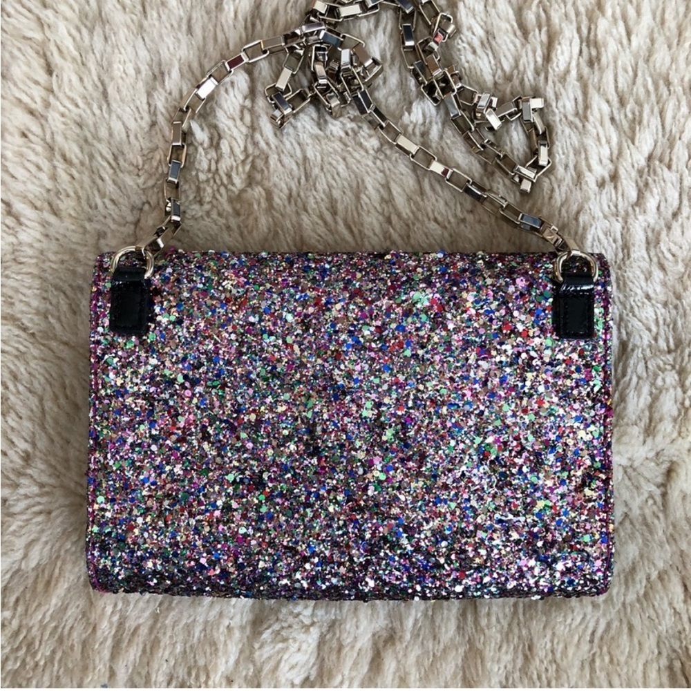 Kate Spade Moonlit Soiree Glitter Pink Handbag Cross Body - Picture 8 of 11